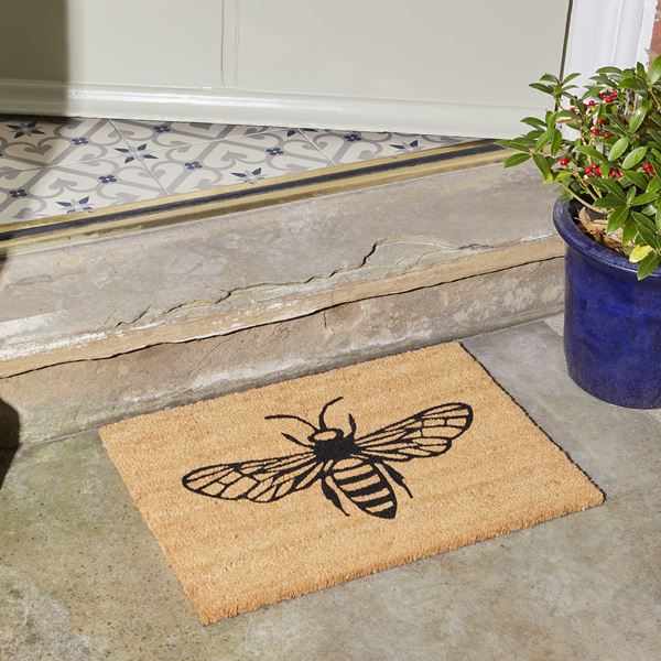 Bee Coir Doormat - Natural